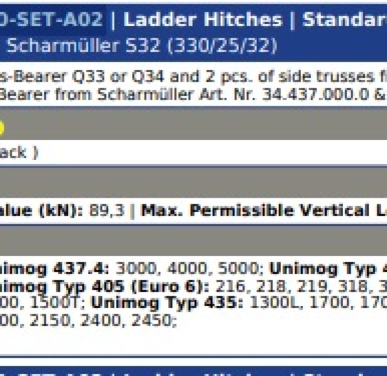 SCHARMUELLER LADDER HITCH USED