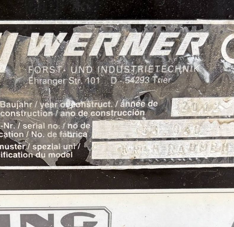 WERNER CRANE SUBFRAME