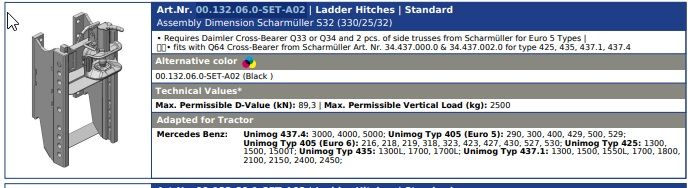 SCHARMUELLER LADDER HITCH USED