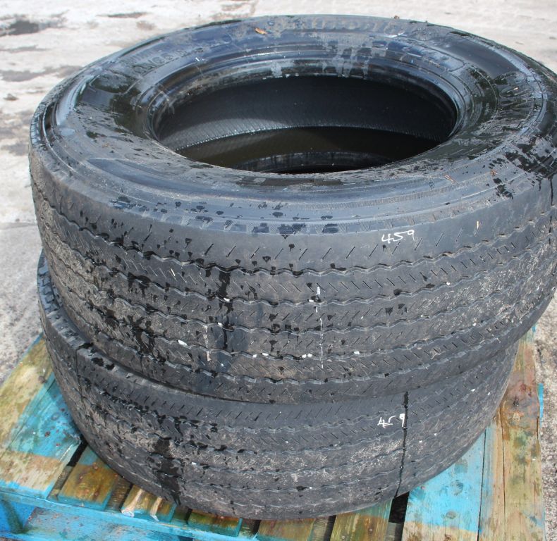 X 2 USED 385/65R22.5 CONTINENTAL TYRES